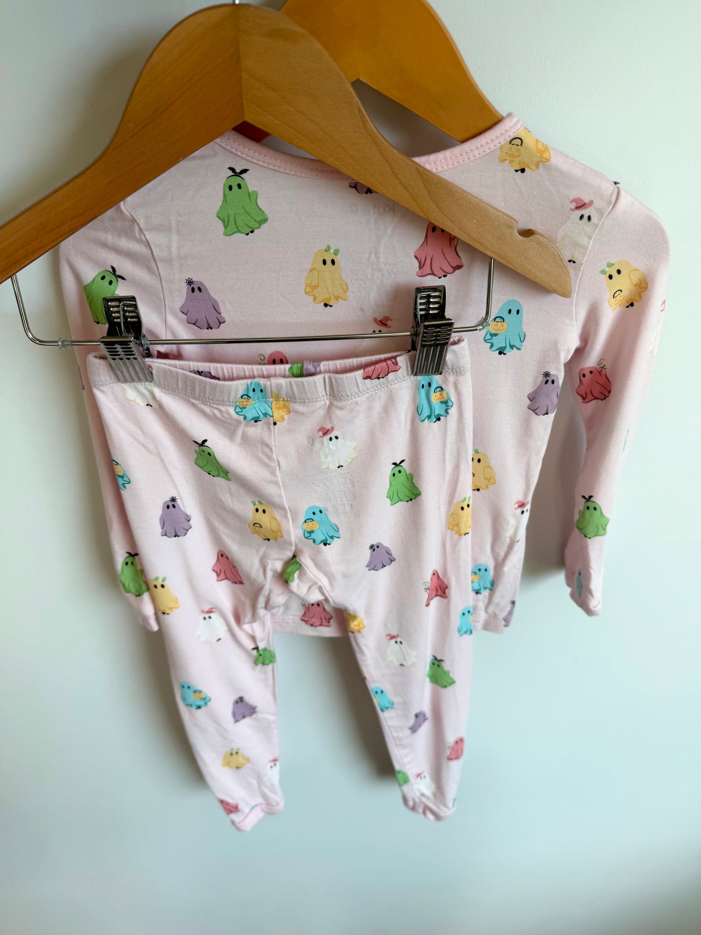 Kyte Bamboo Pink Ghost PJ Set / 2T