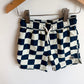 Miles Blue Checkered Shorts / 3T