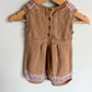 Nordic Pattern Tan Dress / 12-18m
