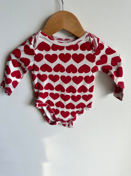 Heart Pattern Bodysuit / 3-6m