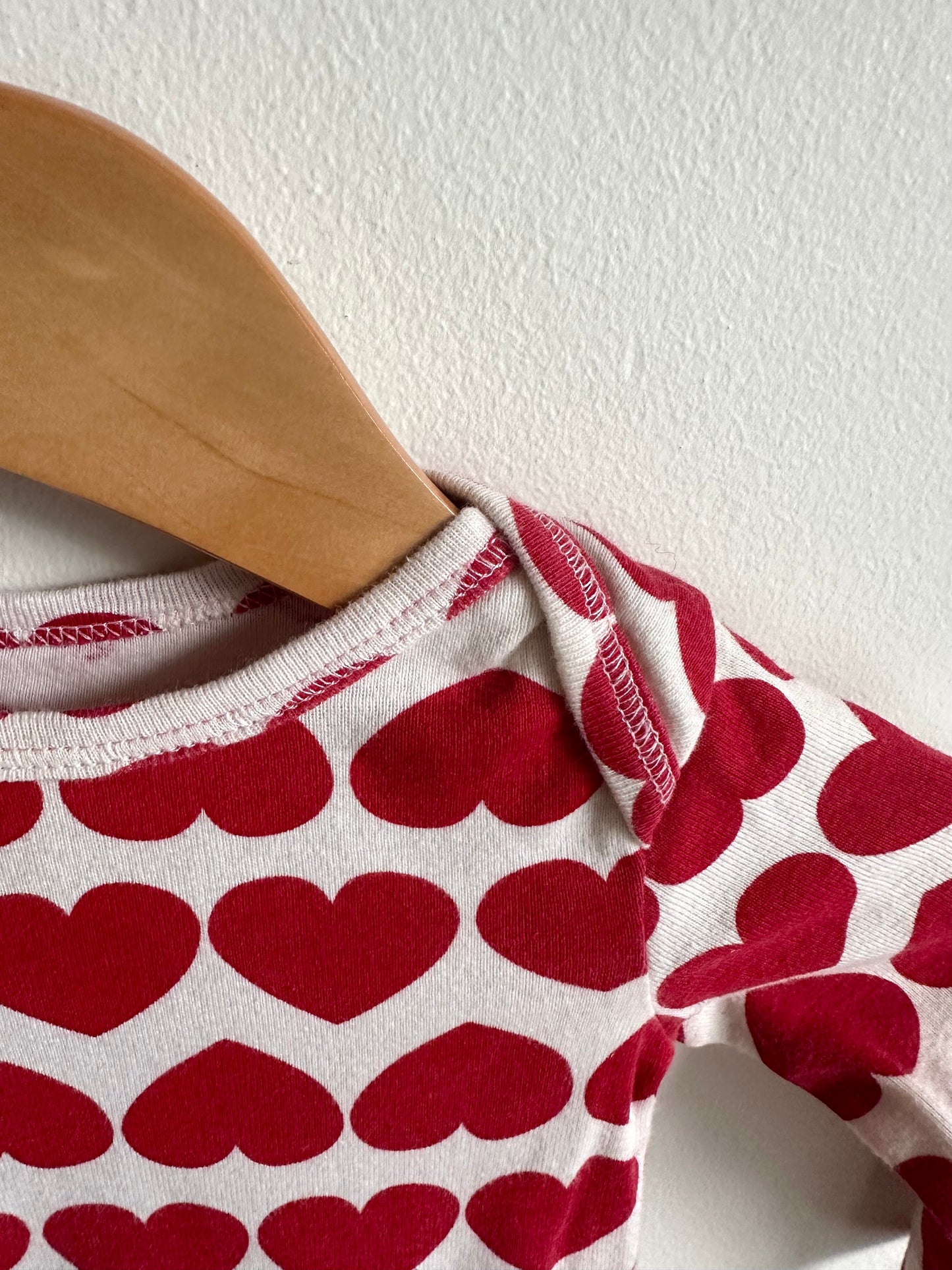 Heart Pattern Bodysuit / 3-6m