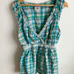 Blue Plaid Maternity Top / M