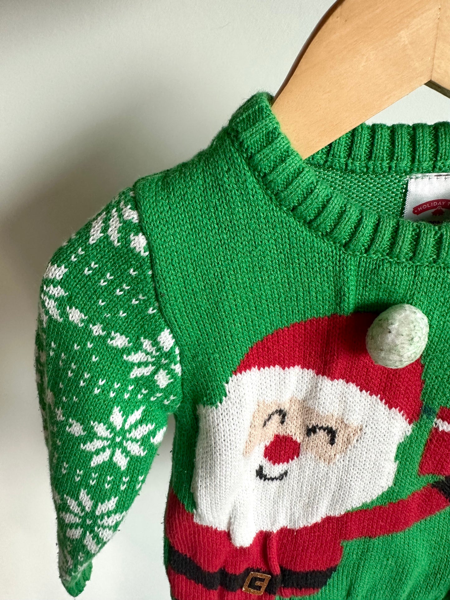 Santa Green Sweater / 18m