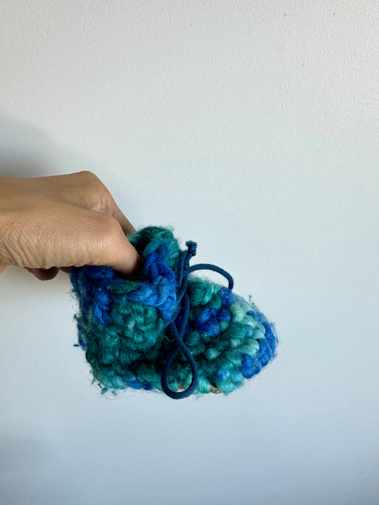 Blue Knit Slippers / 3-12m?