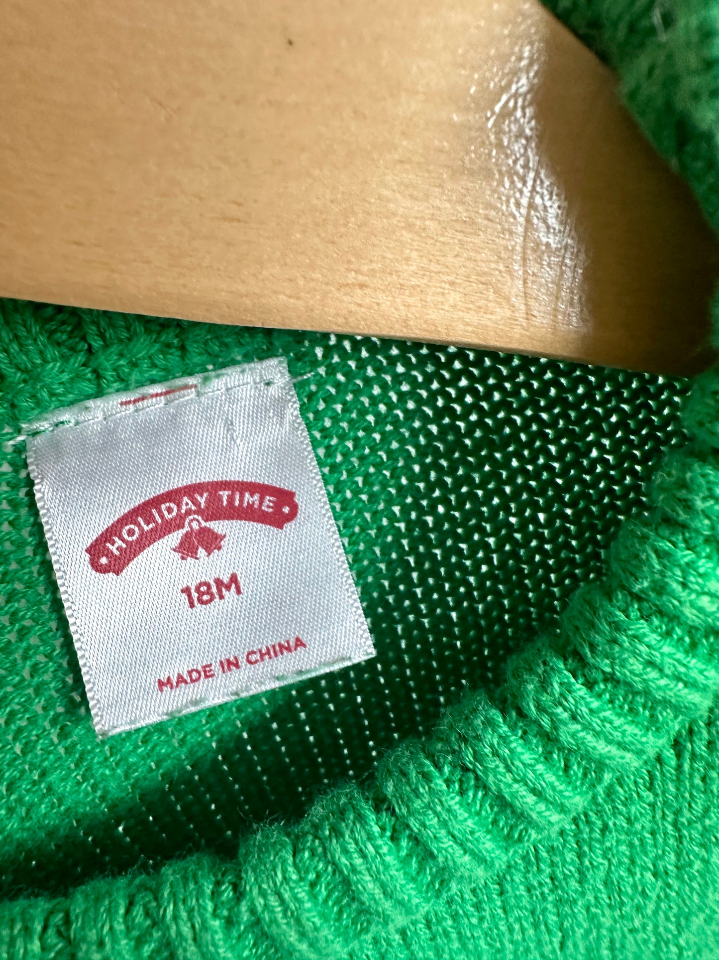 Santa Green Sweater / 18m