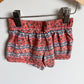 Orange Floral Pattern Shorts / 2T