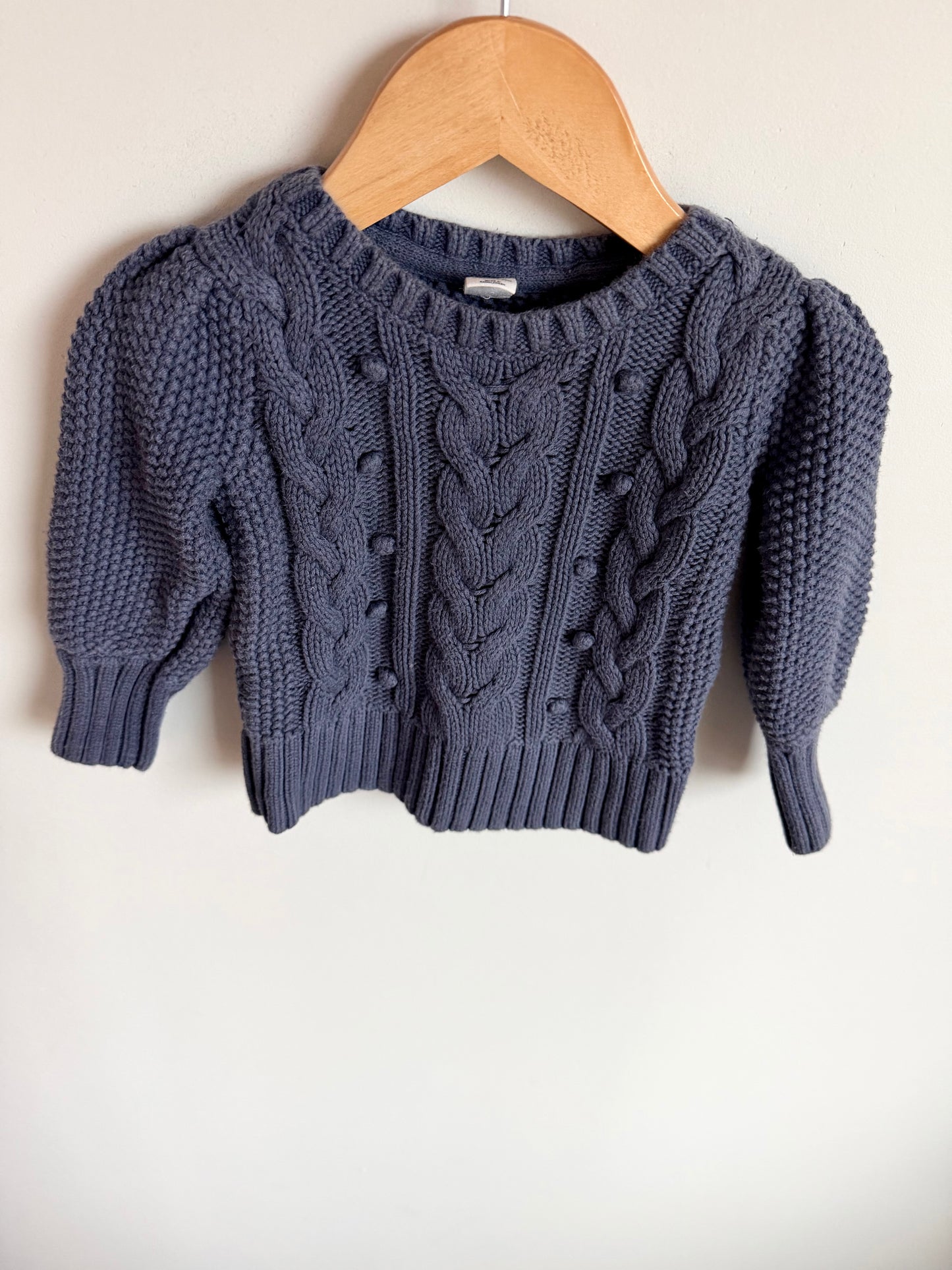 Gap Dusty Blue Cable Knit Sweater / 18-24m