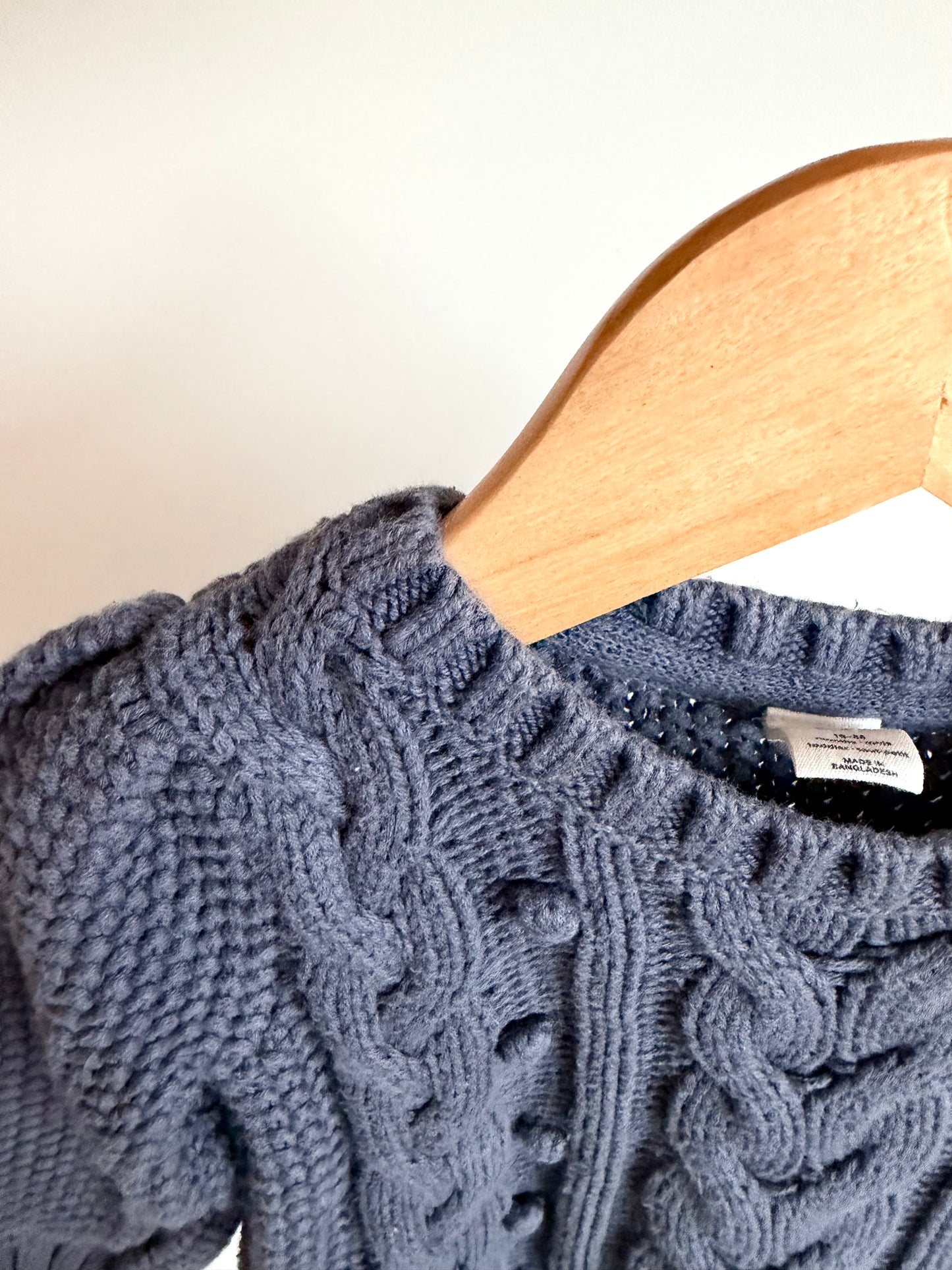 Gap Dusty Blue Cable Knit Sweater / 18-24m