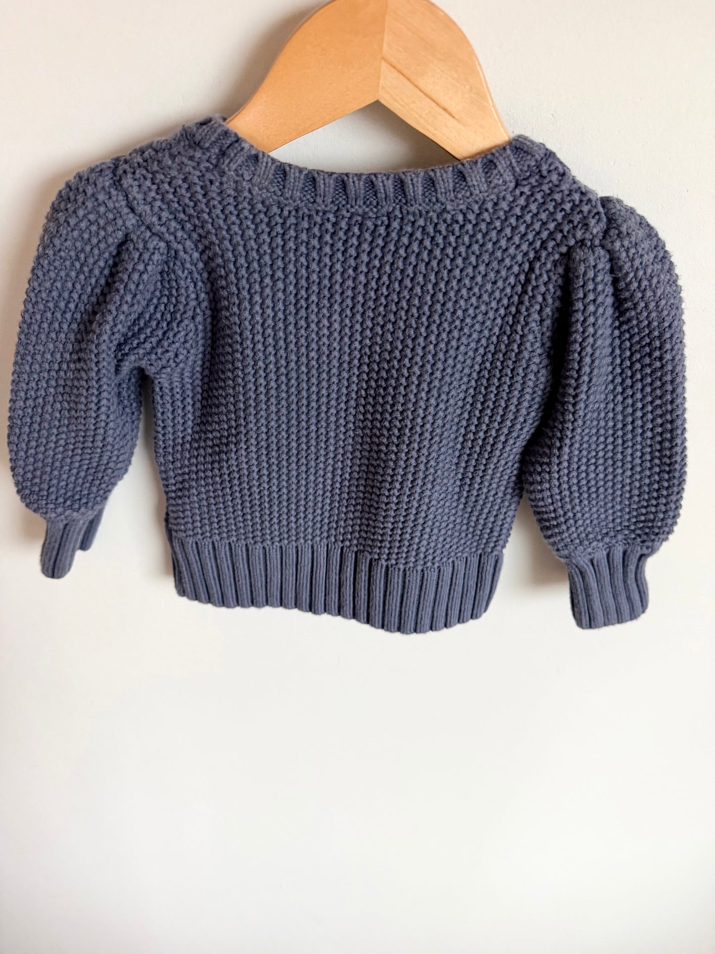 Gap Dusty Blue Cable Knit Sweater / 18-24m