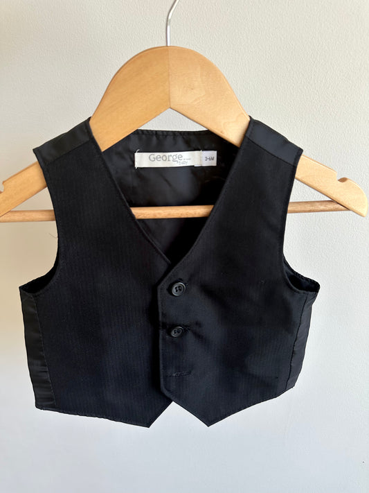 Formal Black Vest / 3-6m