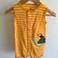 Orange Stripe Turtle Tucan Romper / 18m
