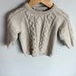 Cable Knit Pull Over Sweater / 12-18m