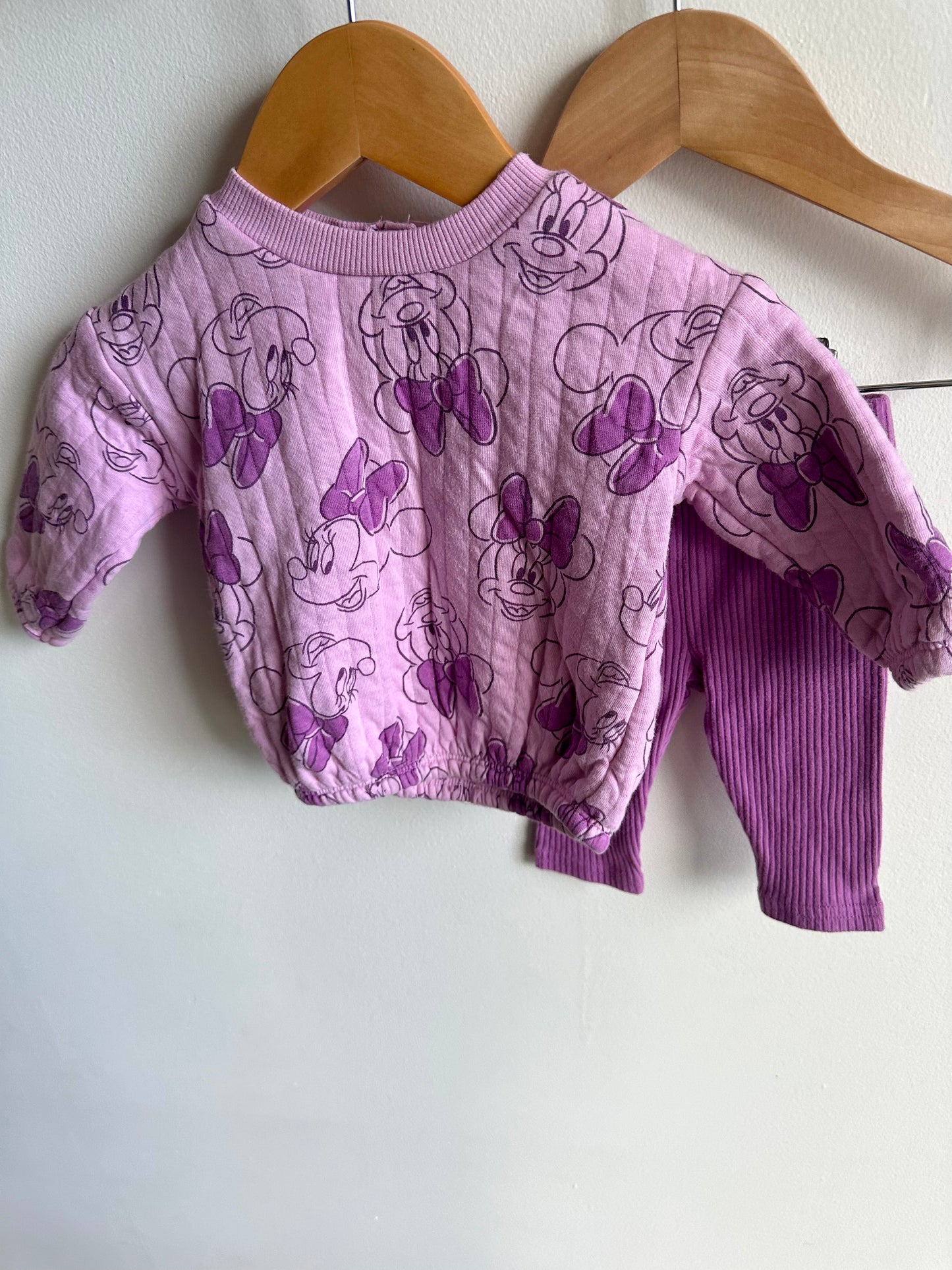 Mickey Purple Sweater + Pants Set / 3m