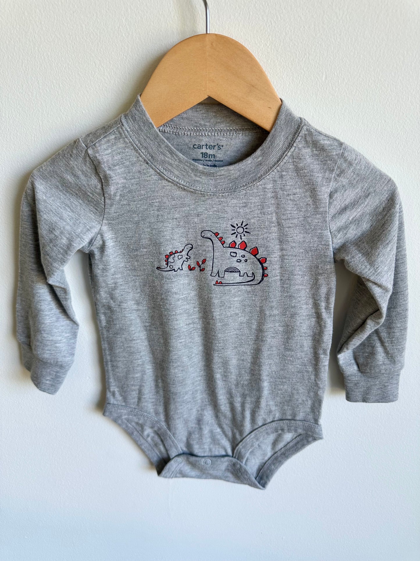 Grey Dino Bodysuit / 18m