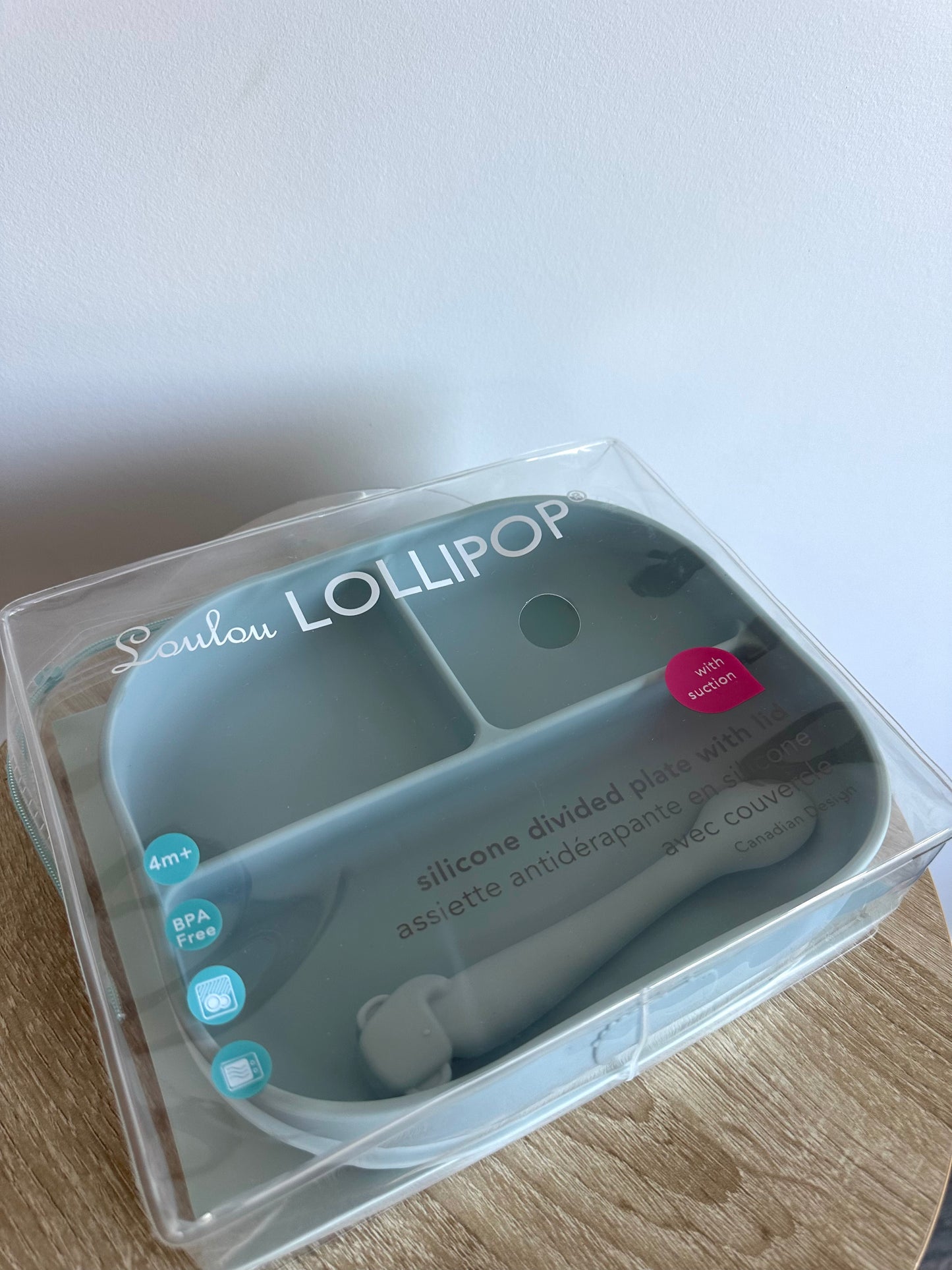 LouLou Lollipop Silicone Plate with Lid and Spoon (No Shipping)
