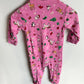 Pink Christmas Footed Sleeper / 12-18m