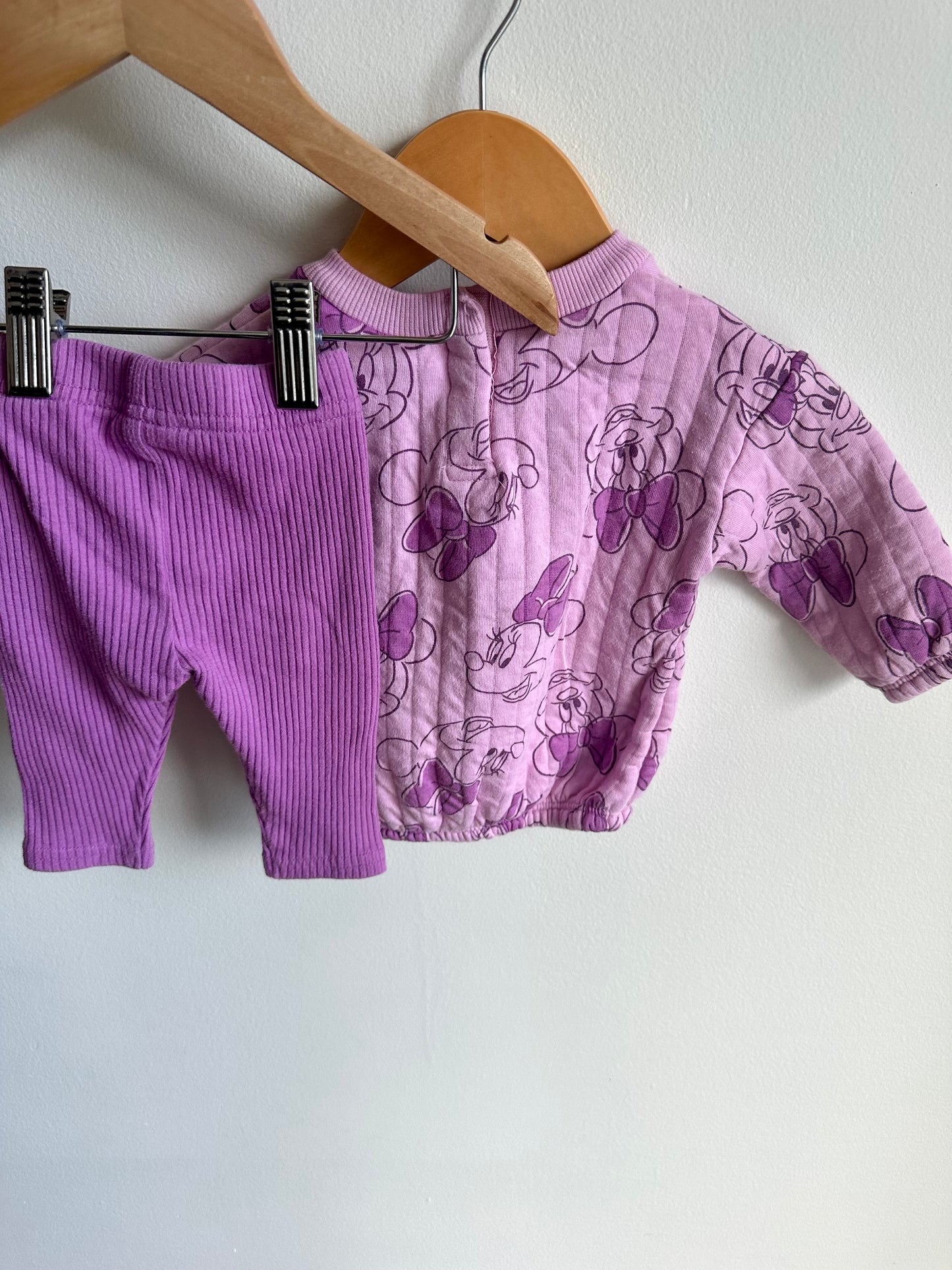 Mickey Purple Sweater + Pants Set / 3m