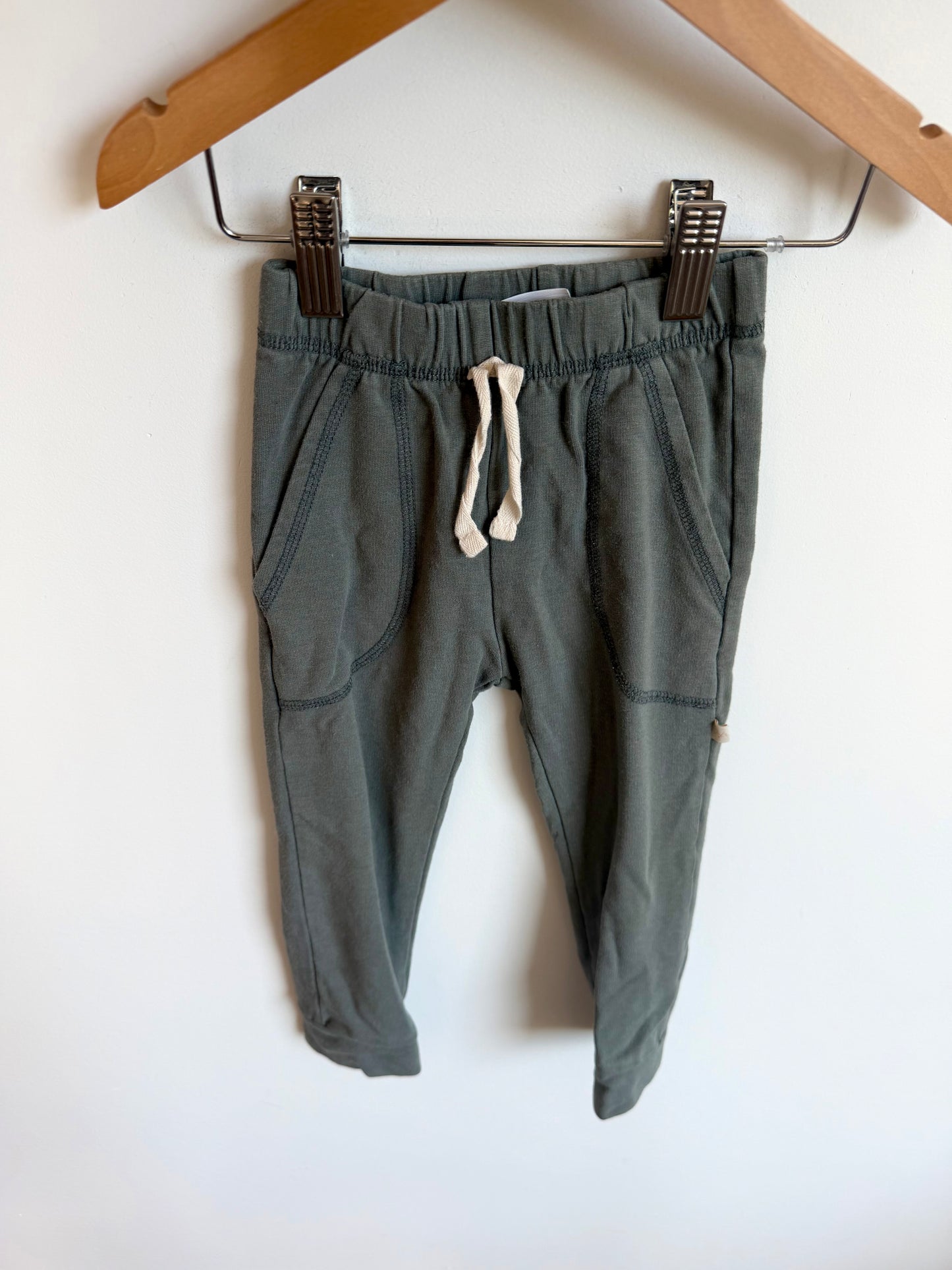 Jax + Lennon Olive Bamboo Pants / 18-24m