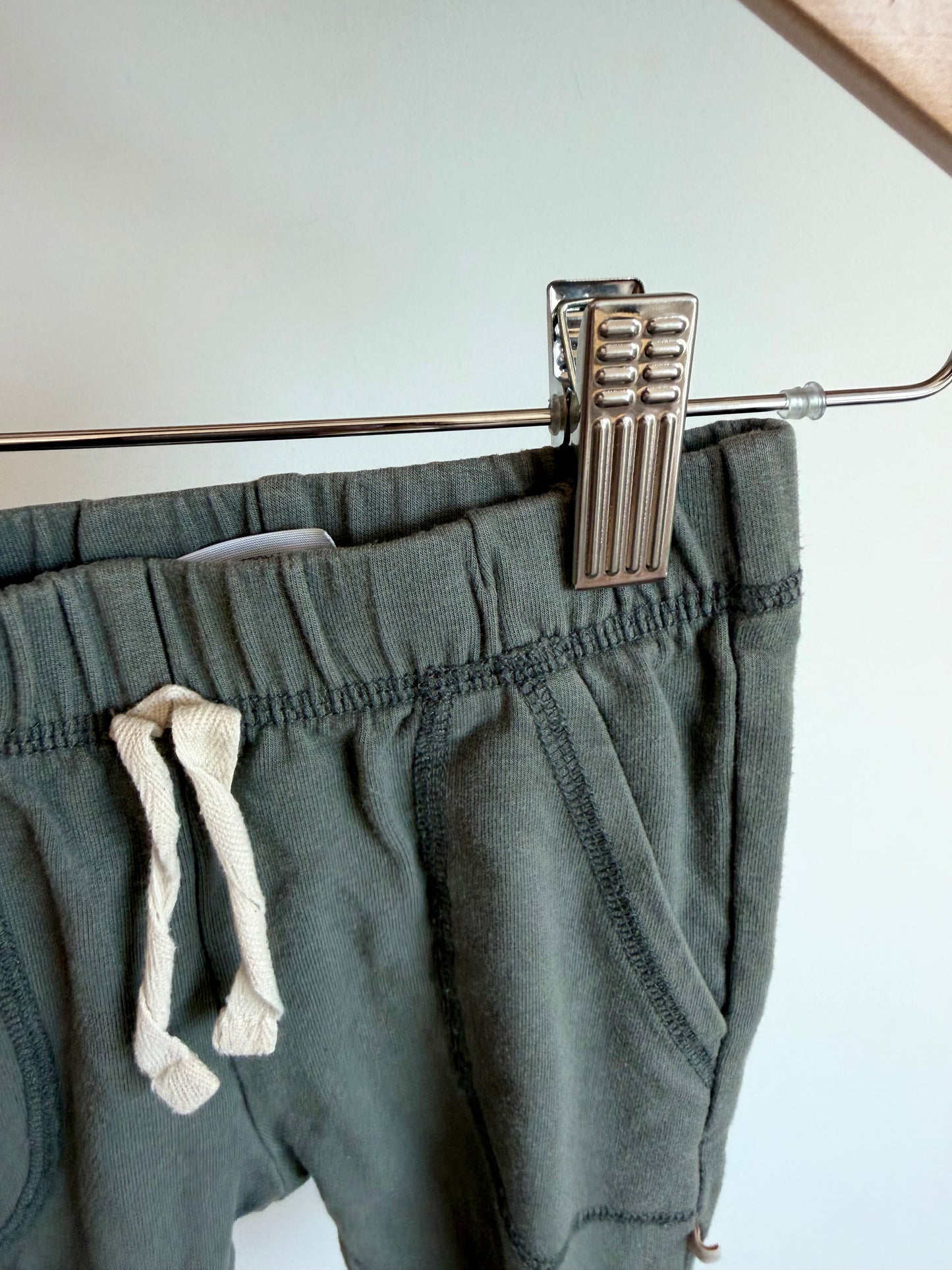 Jax + Lennon Olive Bamboo Pants / 18-24m