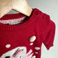 Red Christmas Snowman Sweater / 3-6m