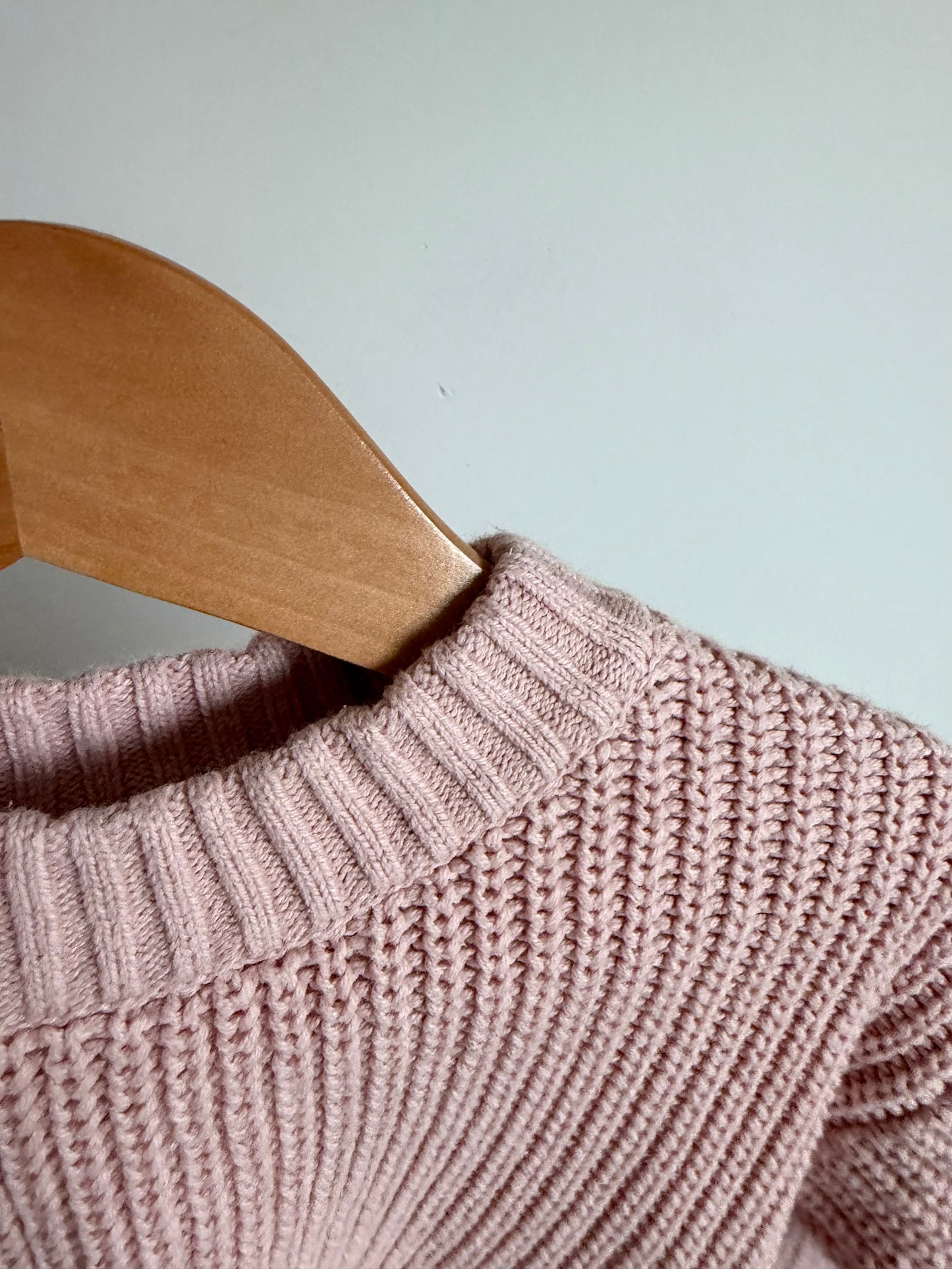 Pink Chunky Knit Sweater / 18m