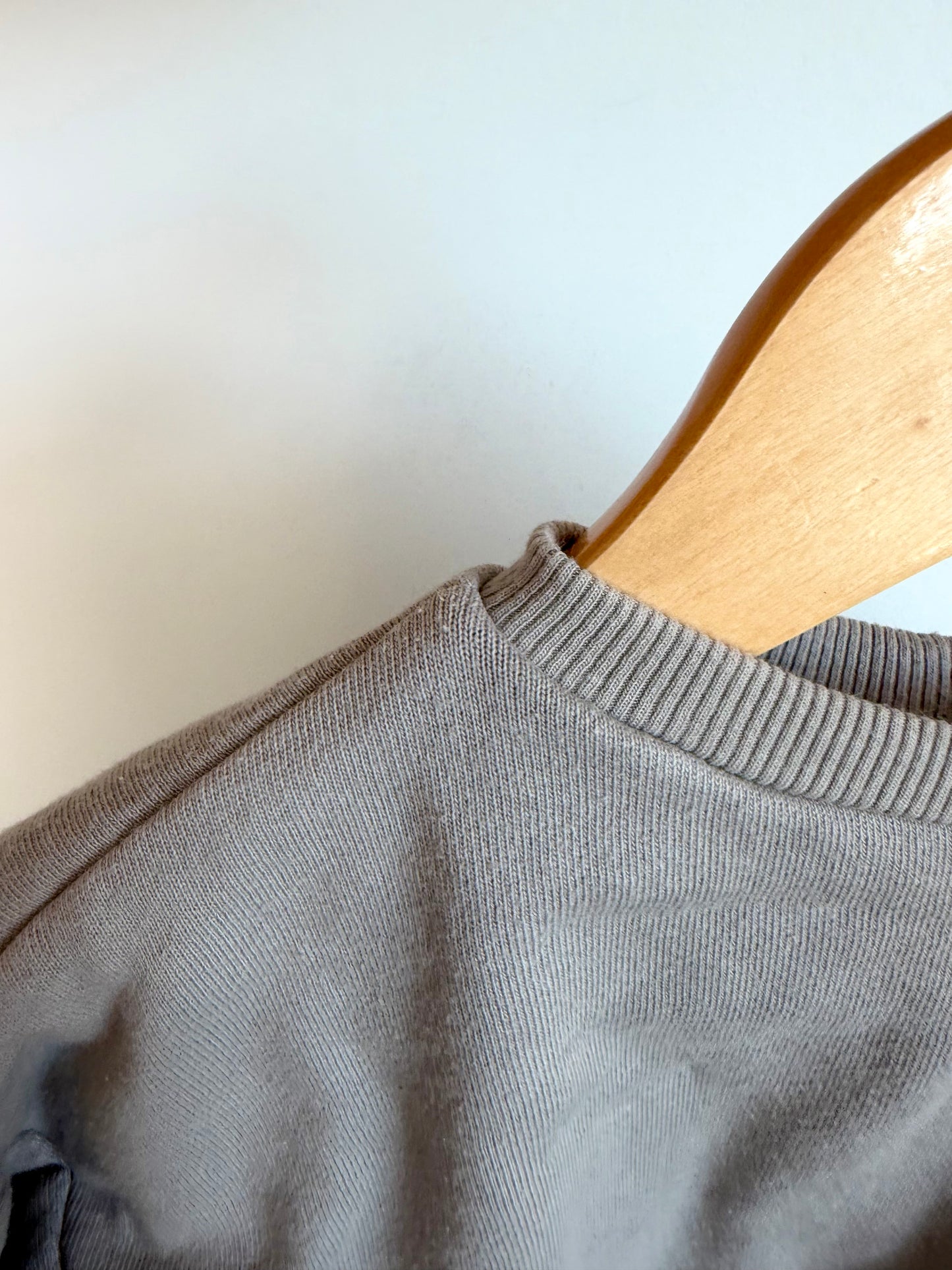 Teddy Little Taupe Boxy Crewneck / 18-24m