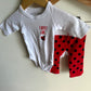 Ladybug Bodysuit + Leggings / 0-6m