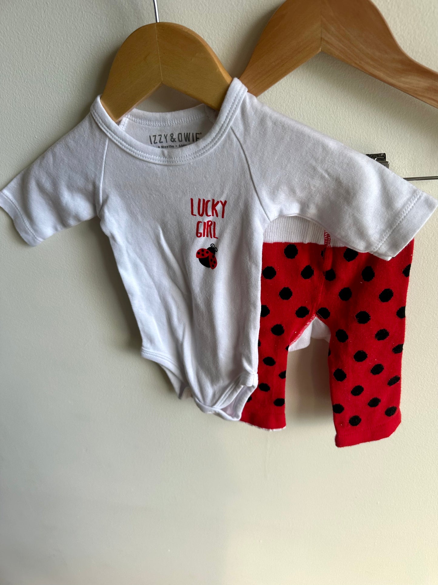 Ladybug Bodysuit + Leggings / 0-6m