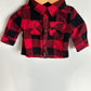 Red Checkered Button Up / 3-6m
