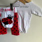 Ladybug Bodysuit + Leggings / 0-6m