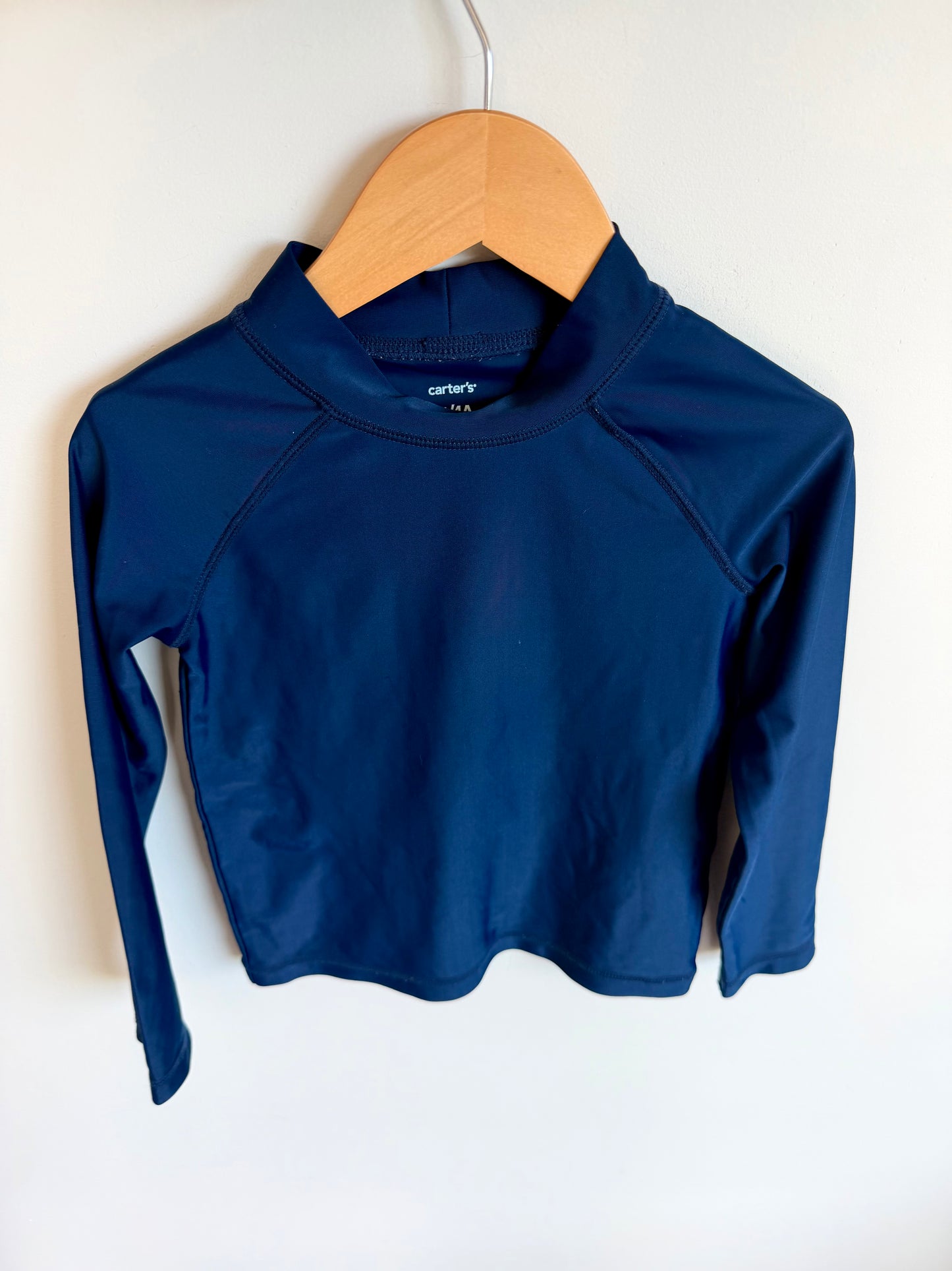 Navy Long Sleeve Swim Top / 4T