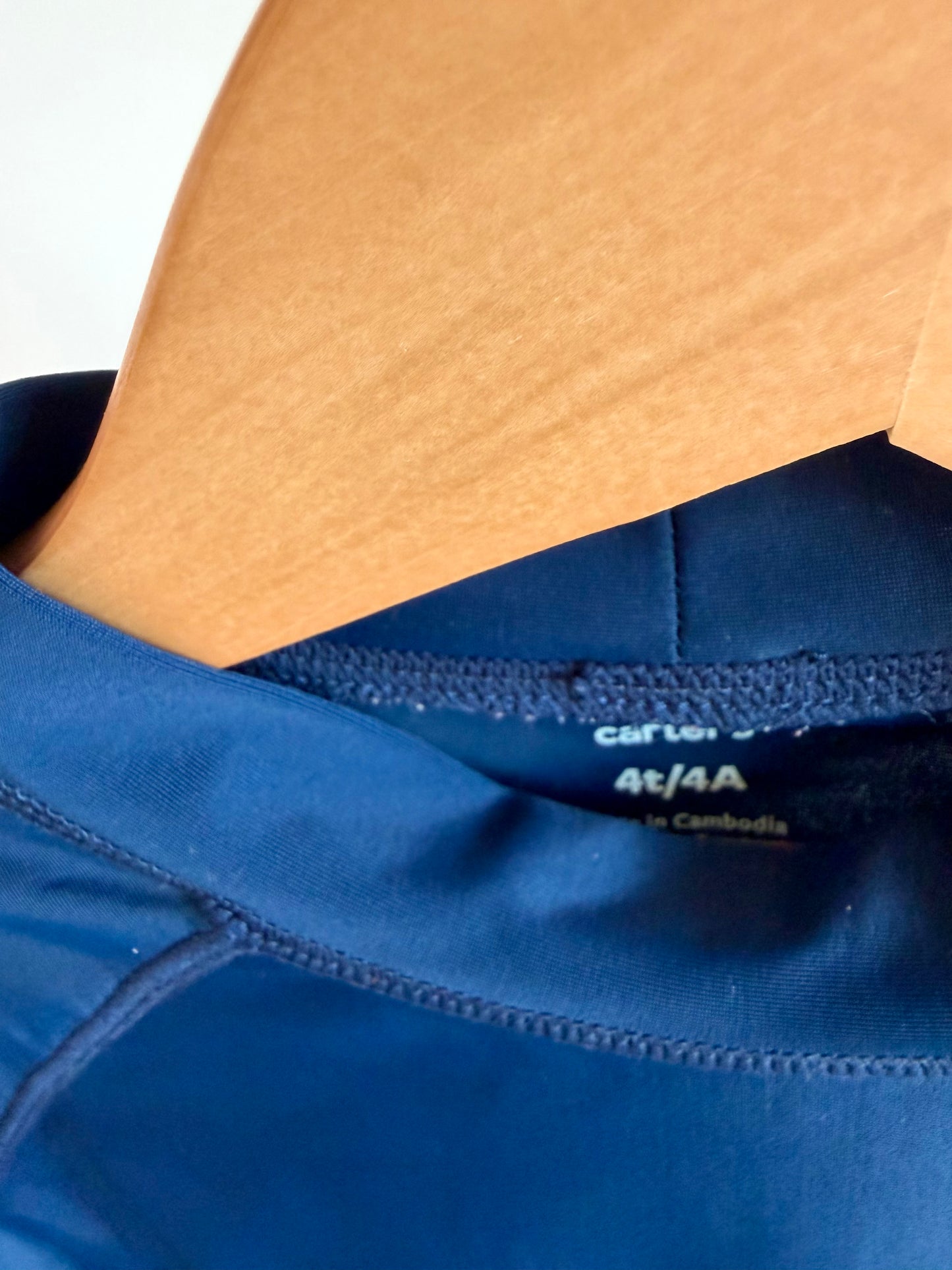 Navy Long Sleeve Swim Top / 4T
