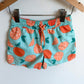 Teal Orange Swim Shorts / 4T