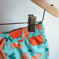 Teal Orange Swim Shorts / 4T