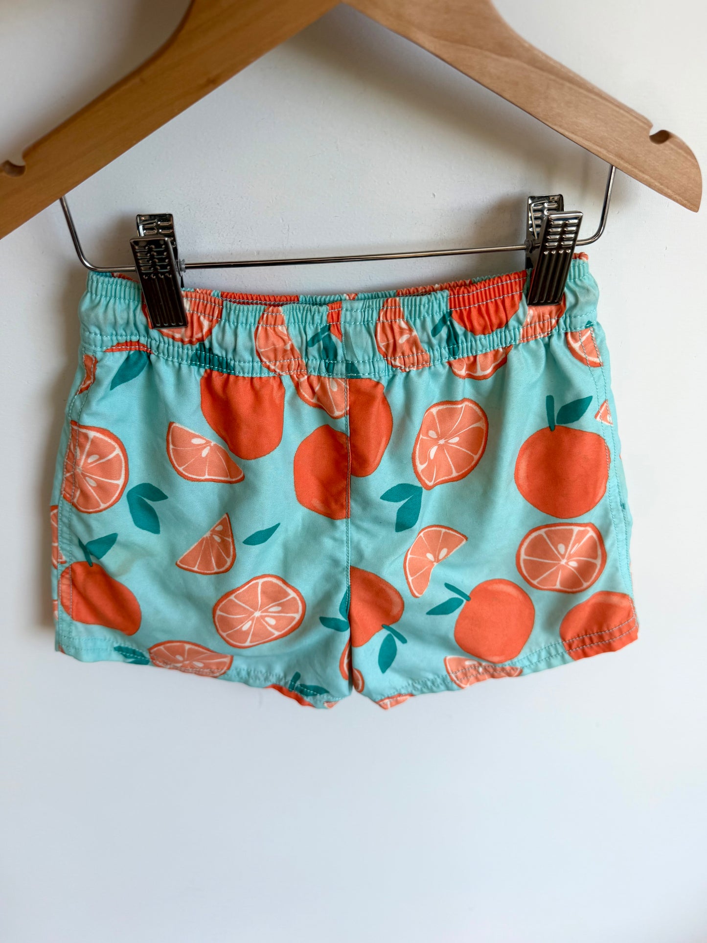 Teal Orange Swim Shorts / 4T