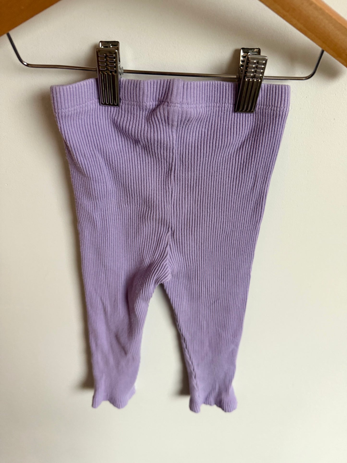 Periwinkle Ribbed Leggings / 18m
