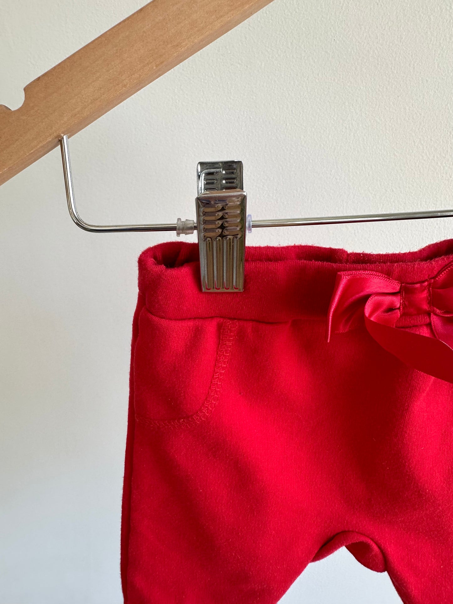 Red Bow Pants / 0-3m