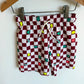 Maroon Checkered Swim Shorts / 4T