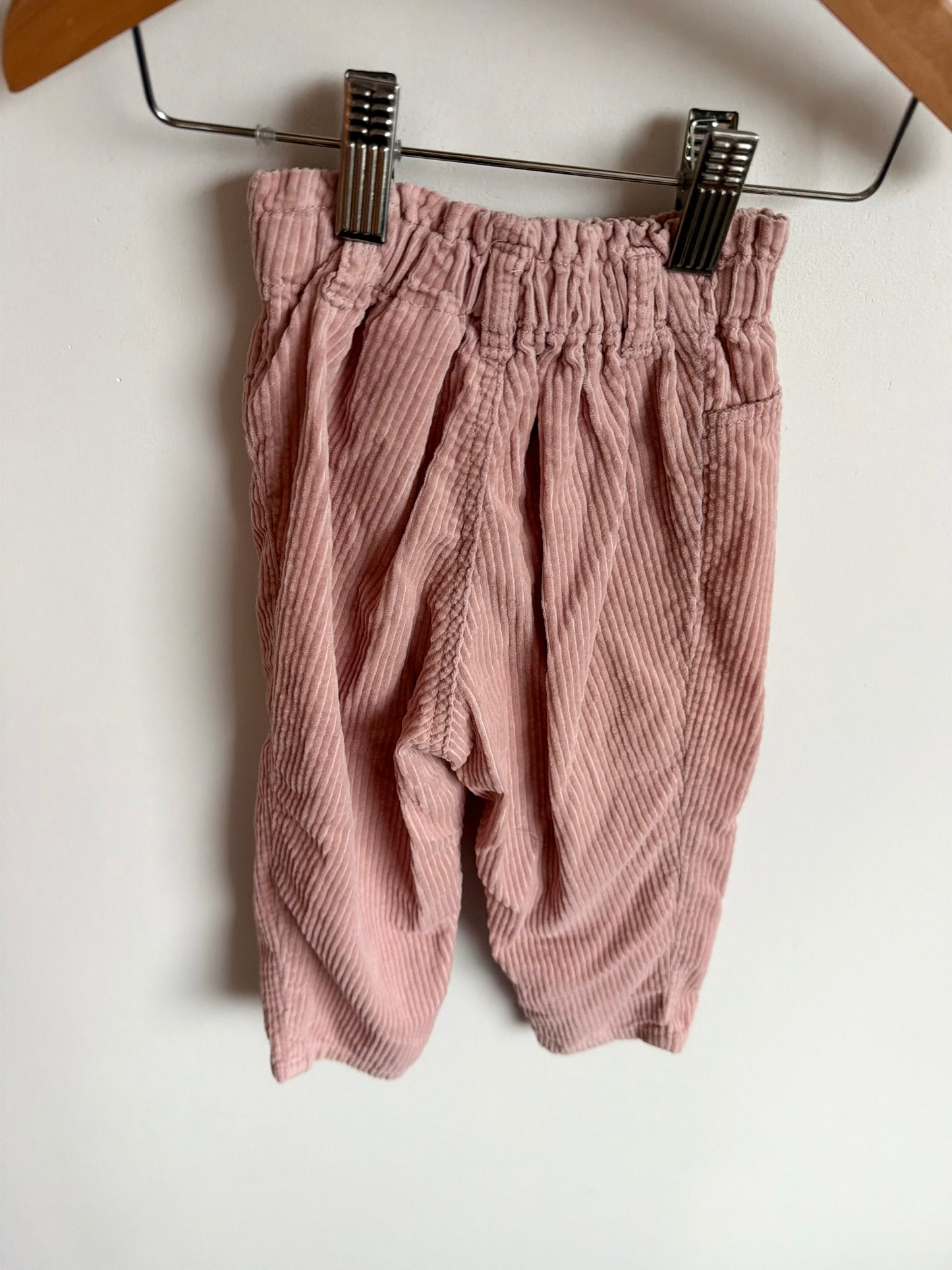 H&M Corduroy Pink Pants / 12-18m