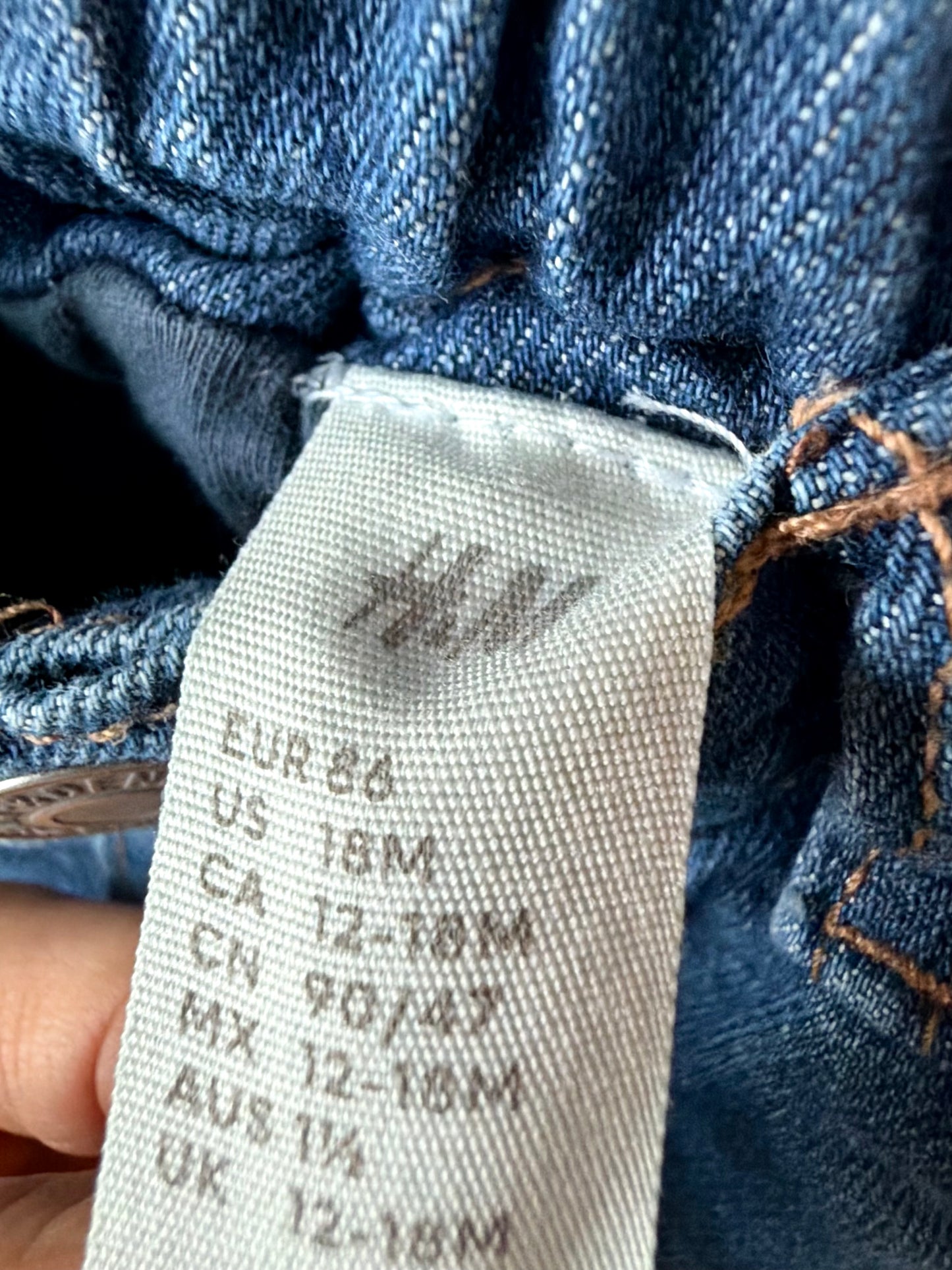 H&M Adjustable Waist Jeans / 12-18m