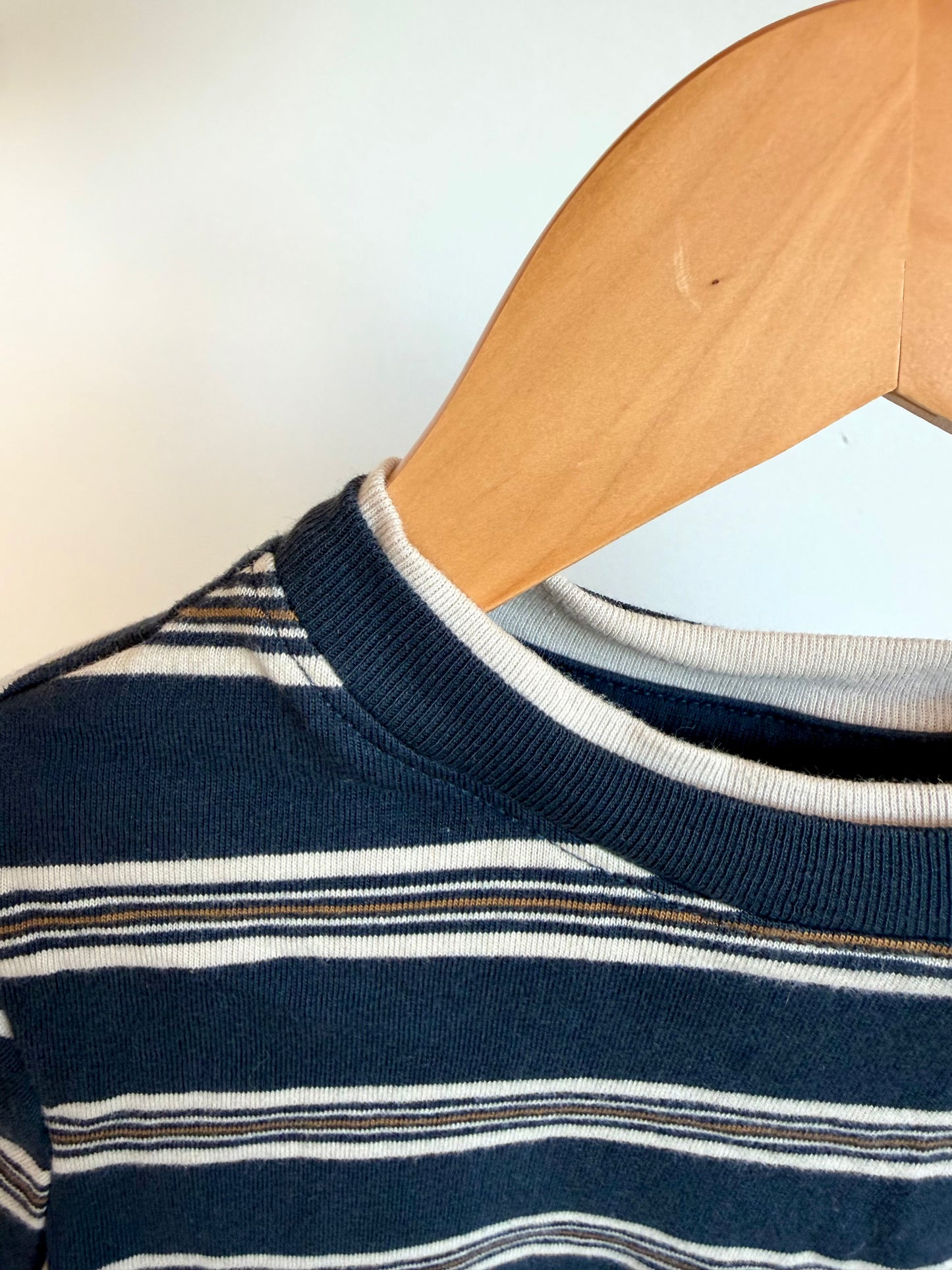 Navy Striped Layered Long-sleeve / 4T