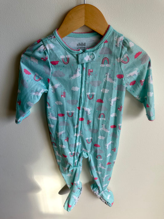 Unicorn Rainbow Sleeper / 6-9m