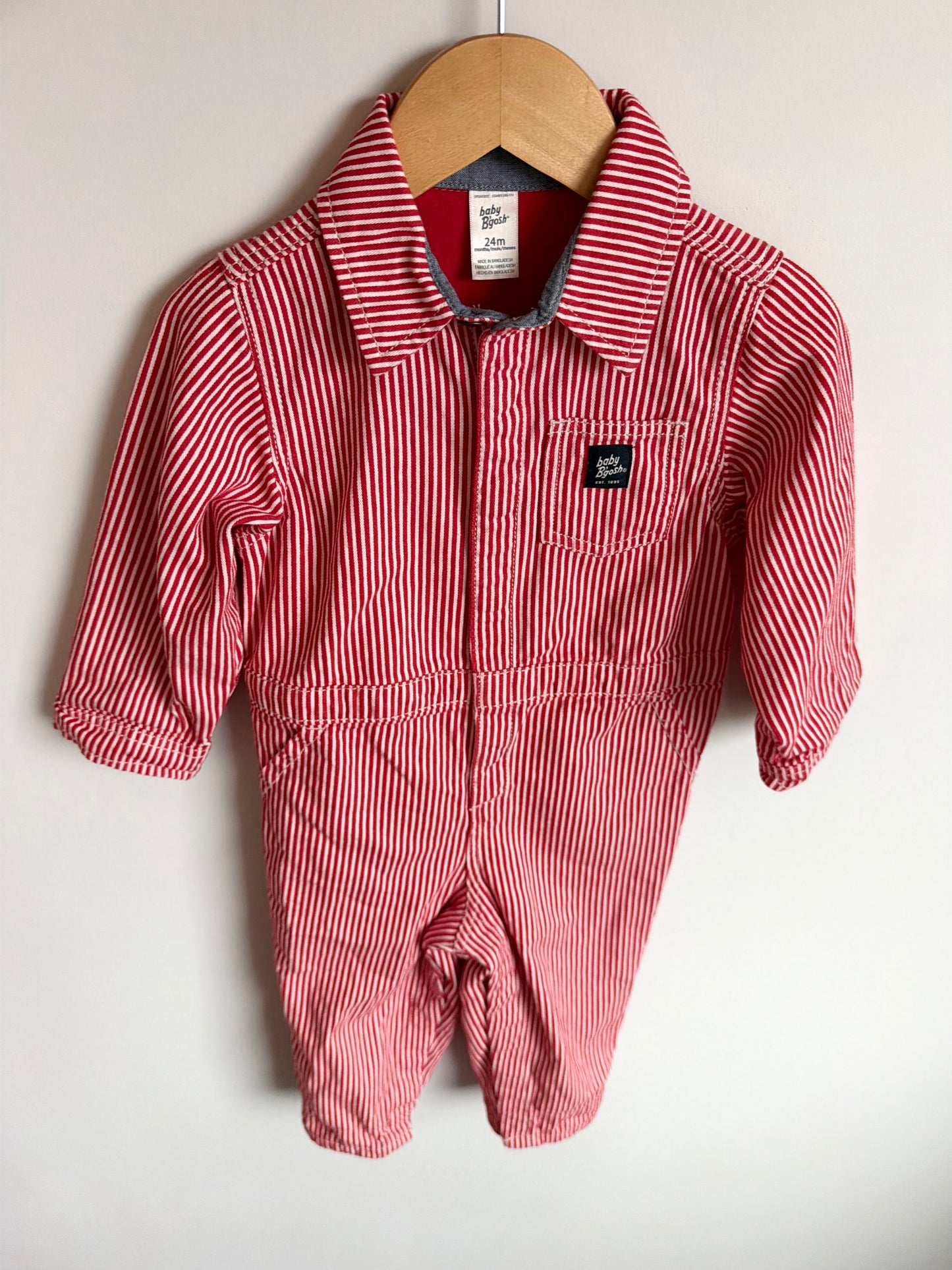 Red Striped Jumpsuit / 24m
