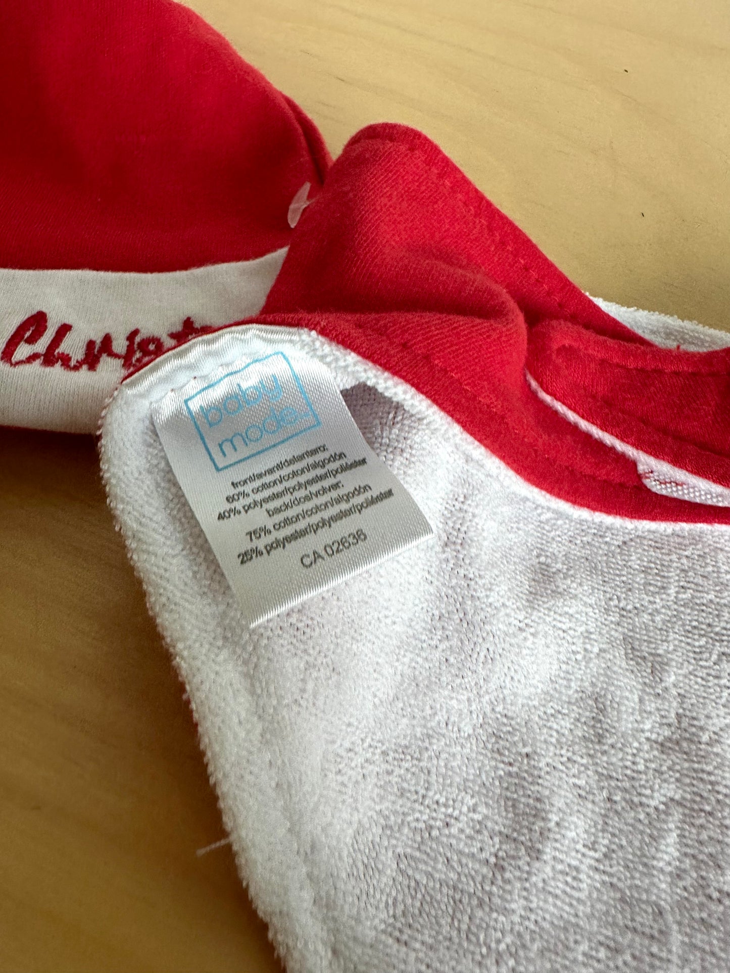 My First Christmas Hat + Red Bib / 4-12m?