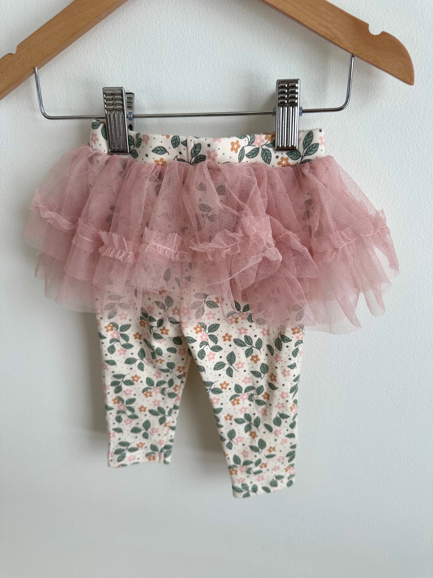 Floral Leggings with Tutu / 6m