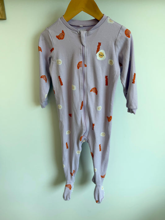 Organic Cotton Eggs + Bacon Sleeper / 24m