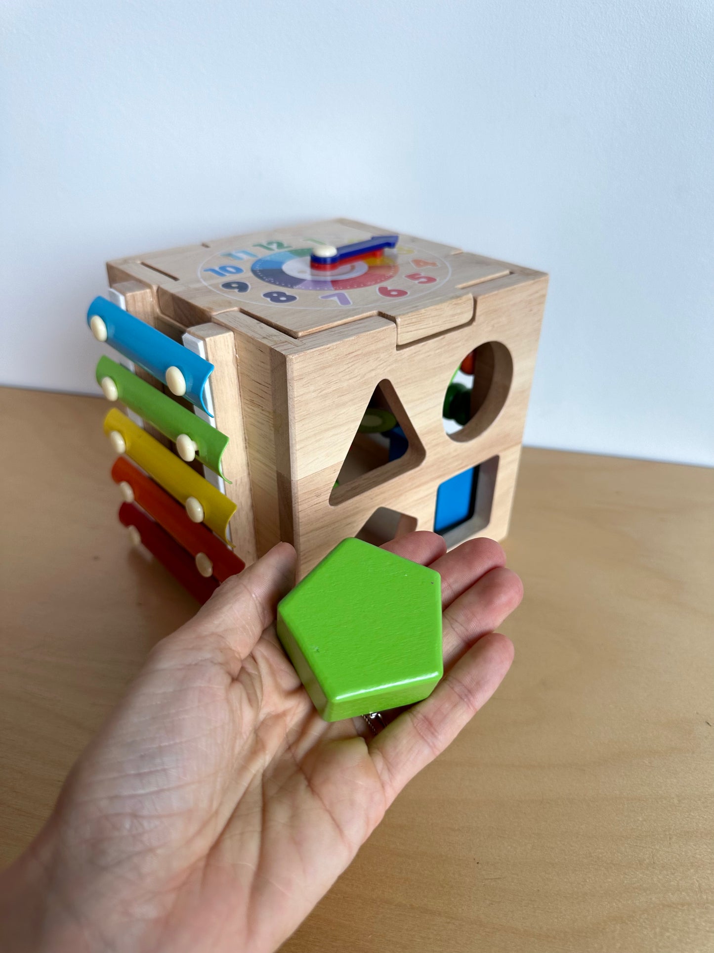 Activity Wooden Clock Cube (No Shipping)