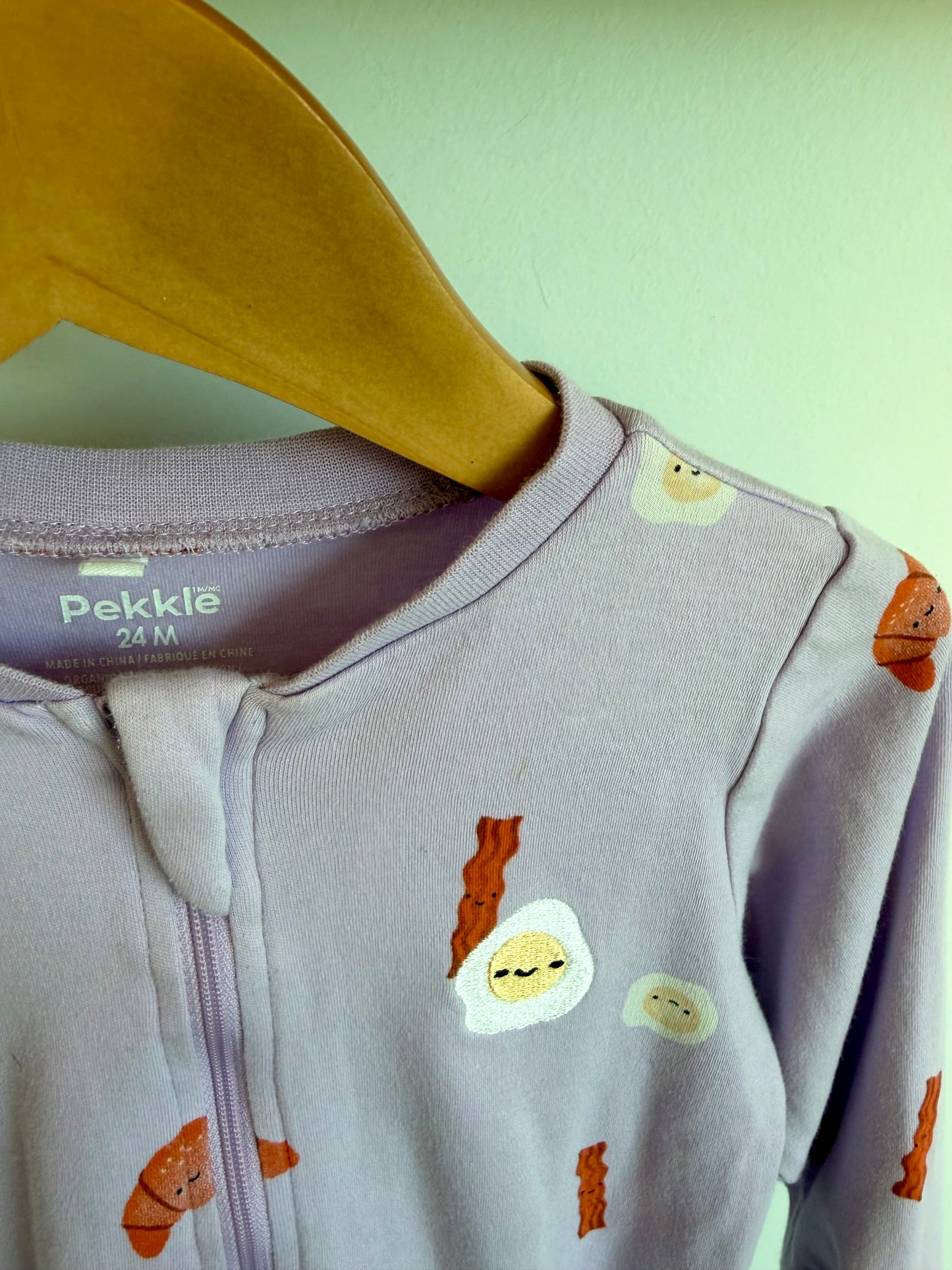 Organic Cotton Eggs + Bacon Sleeper / 24m
