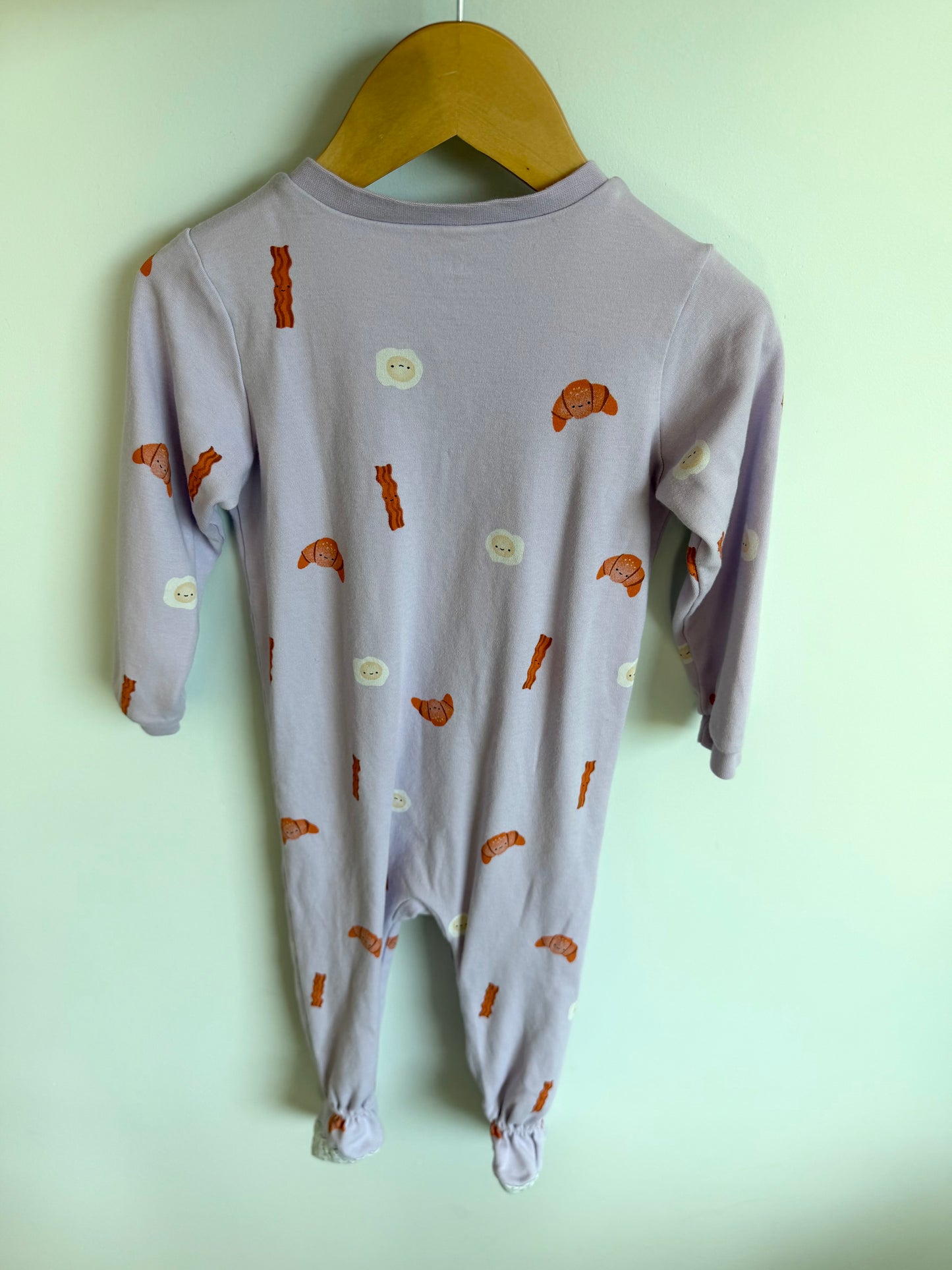 Organic Cotton Eggs + Bacon Sleeper / 24m
