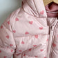 Heart Puffer Pink Jacket / 12-18m